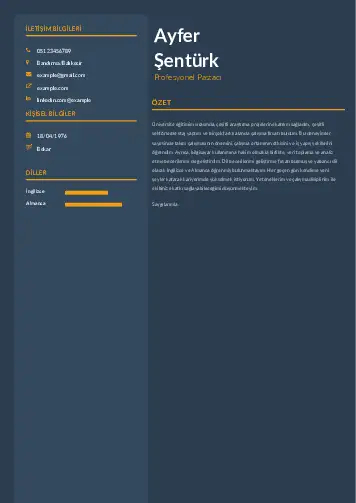 Pastacı Cv Örnekleri cv indir